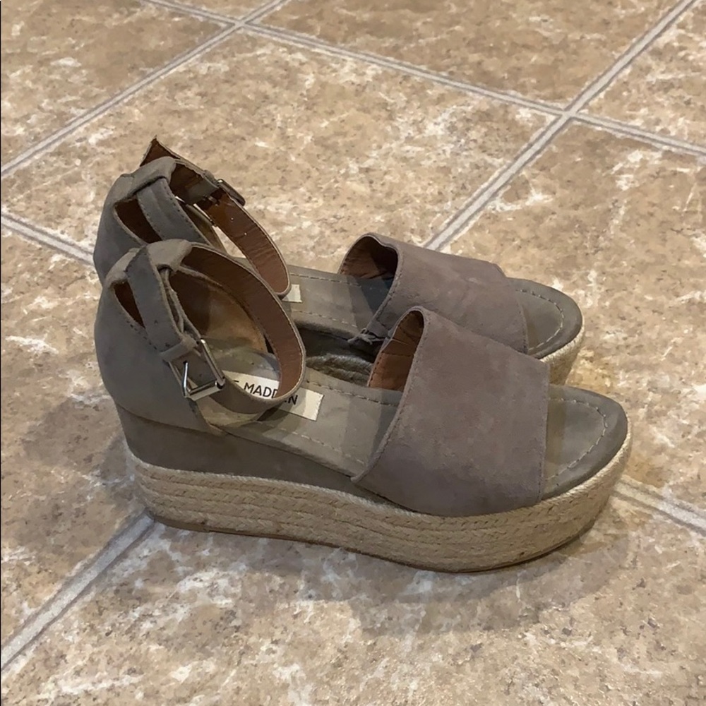 Grey Steve Madden Wedges. Women’s Size 6